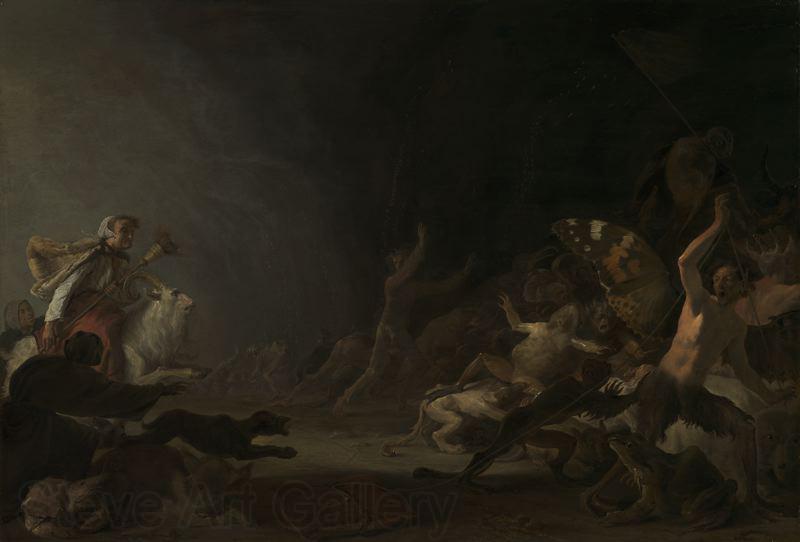 Cornelis Saftleven A Witches' Sabbath Norge oil painting art